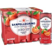 Sanpellegrino zero aranciata rossa limonáda červený pomeranč 6x 330ml
