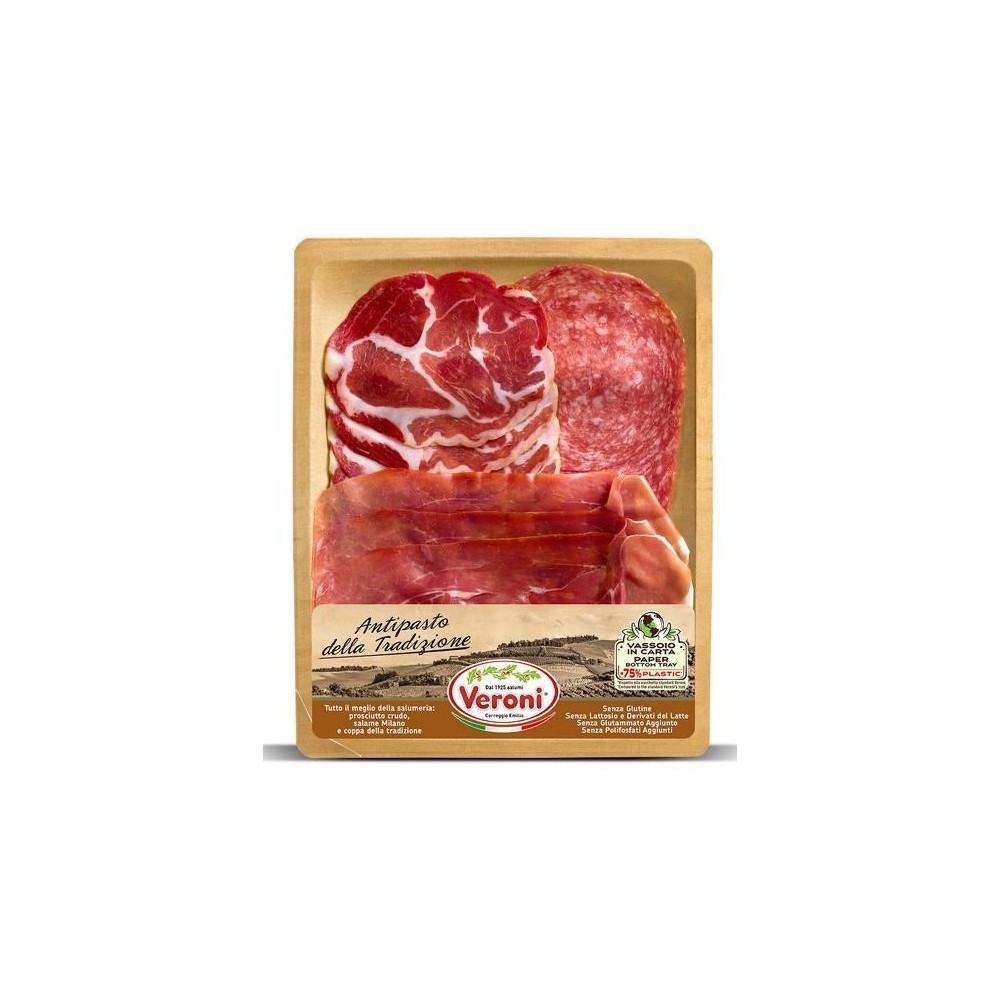 Veroni antipasto della tradizione mix tří druhů uzenin 110g