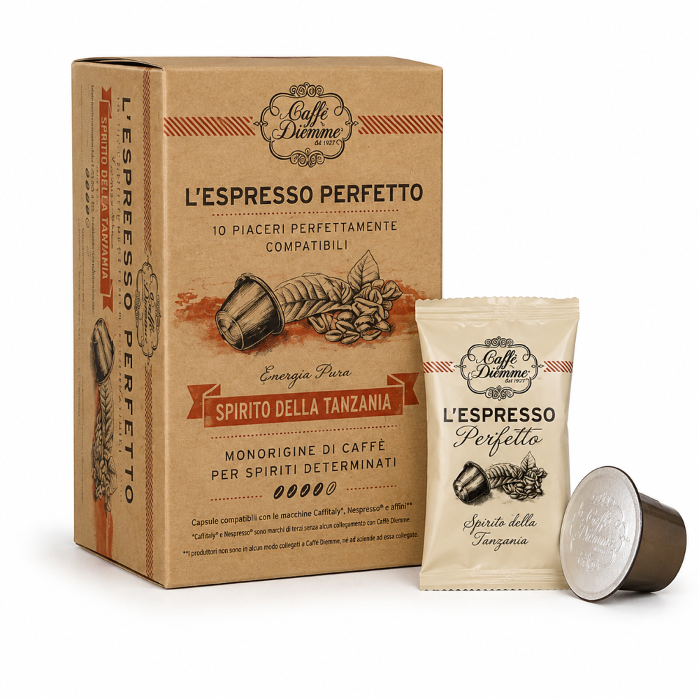 Caffé diemme spirito della tanzania káva kapsle nespresso 10ks