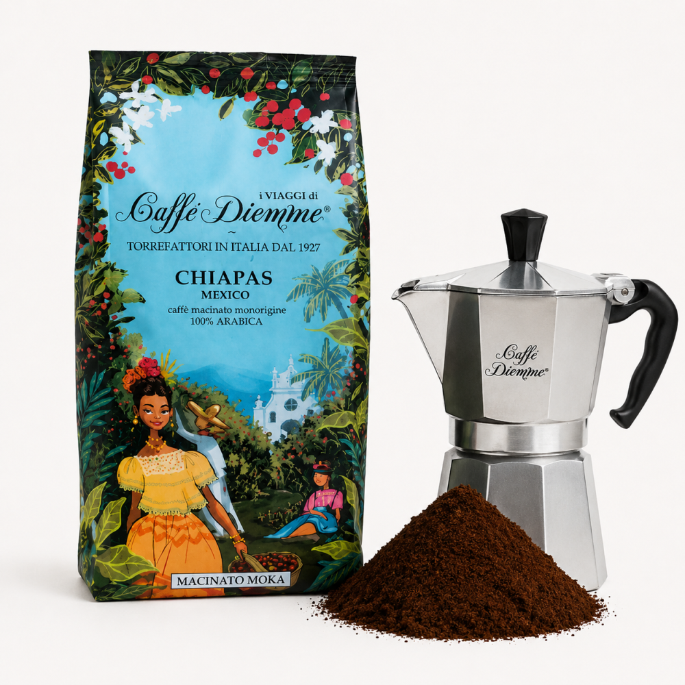 Caffé diemme chiapas mexico mletá káva 100% arabica 200g