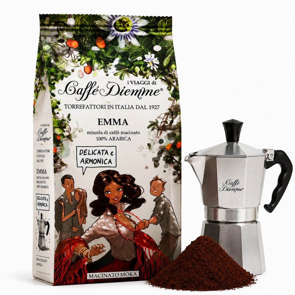 Caffé diemme emma mletá káva tři druhy 100% arabica 200g