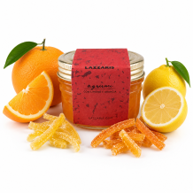 Lazzaris mostarda citrusi pomeranč a citron 250g