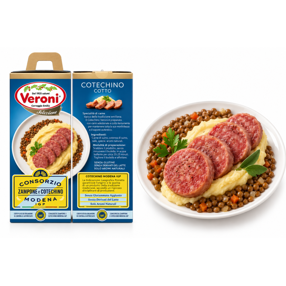 Veroni ochucená italská klobása cotechino modena igp 500g