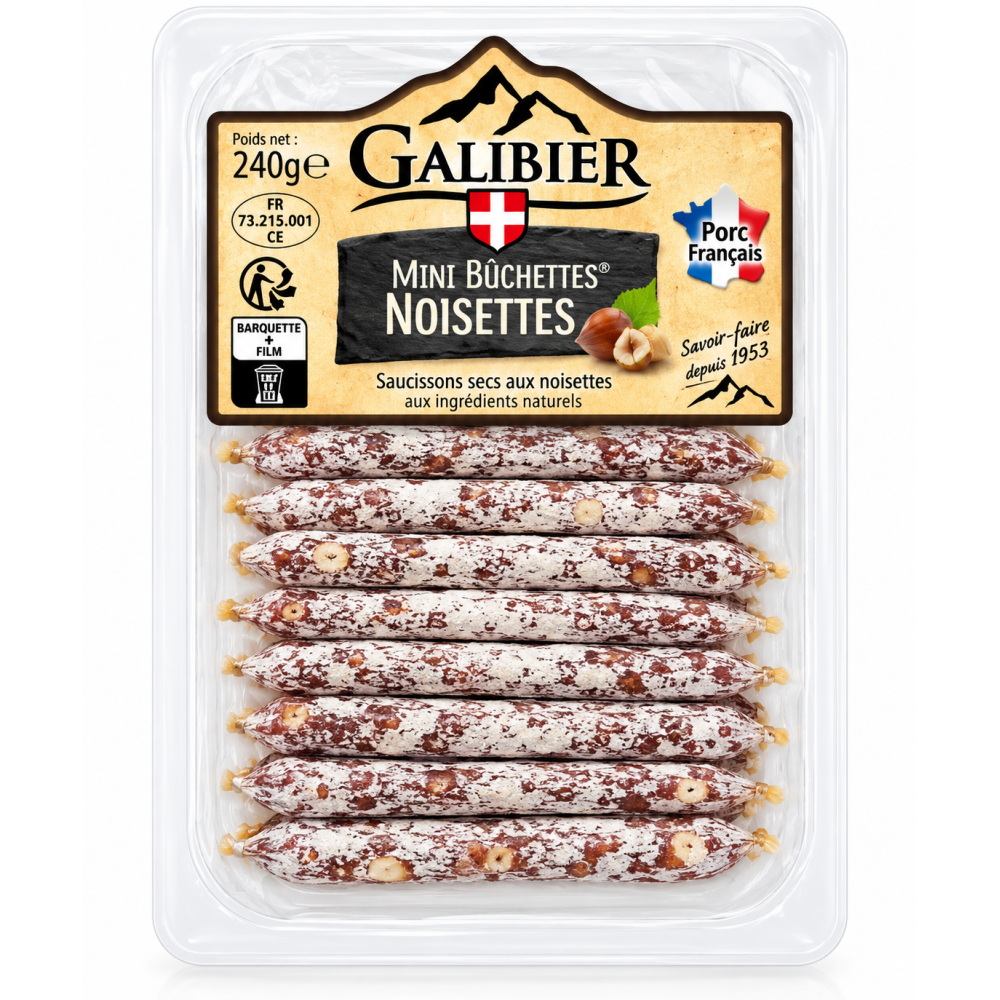 Galibier mini salámky s lískovými ořechy 120g