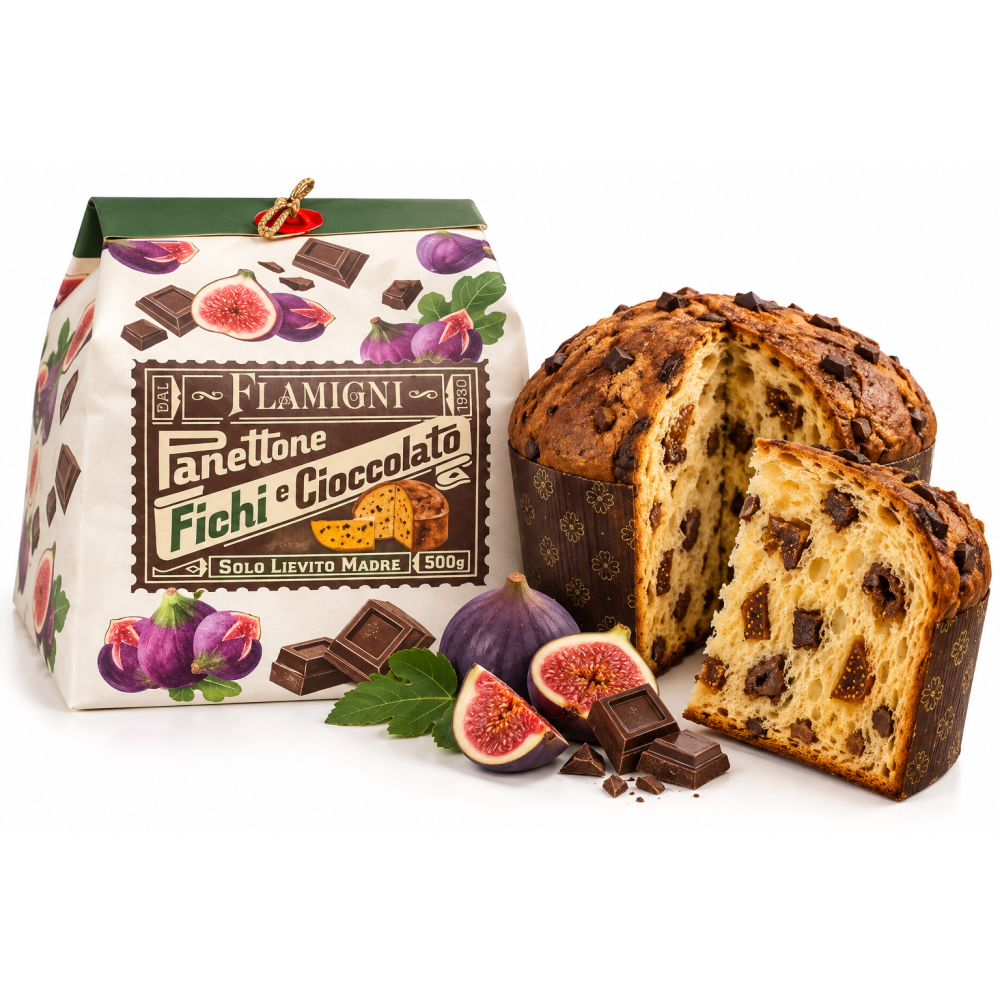 Flamigni panettone fíky a čokoláda vánoční bábovka 500g