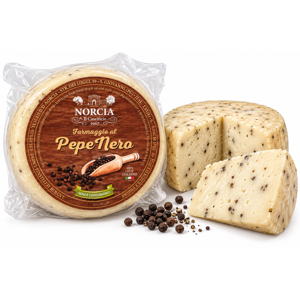 Norcia caciotta tartuffela kravský sýr s pepřem 300g