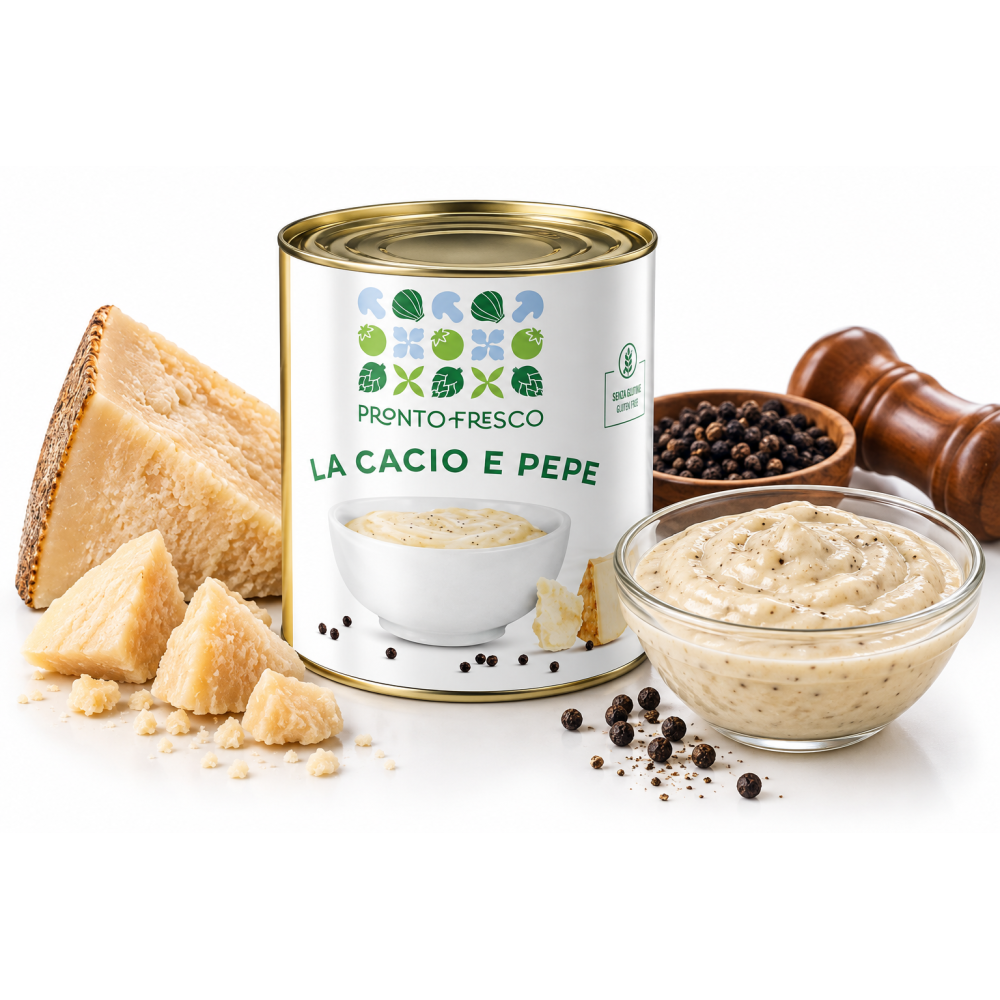 Greci krém la cacio e pepe pecorino romano sýrová omáčka a pepř 780g