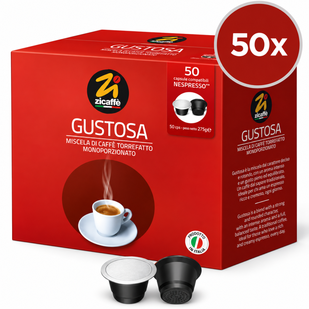 Zicaffé káva gustosa káva kapsle nespresso 50ks