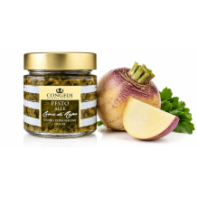 Congedi pesto z tuřínových listů v extra panenském olivovém oleji 220g