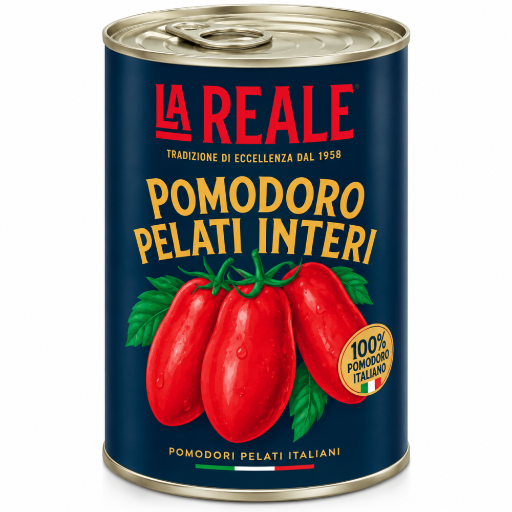 La reale pelati celá rajčata loupaná 400g