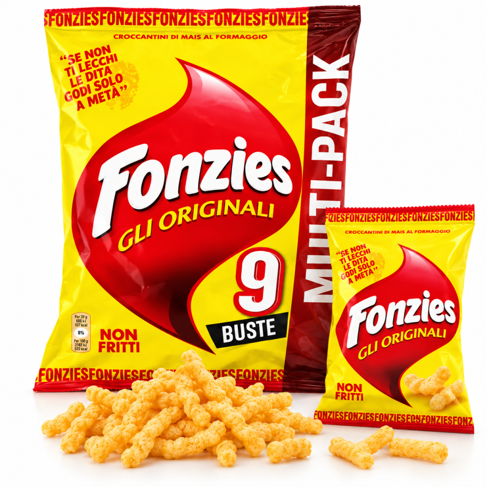 Fonzies gli originali pečené kukuřičné křupky se sýrovou příchutí 211,5 g