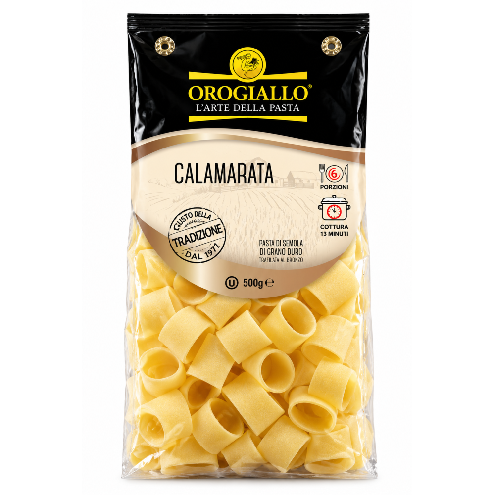 Orogiallo calamarata těstoviny sušené bezvaječné 500g