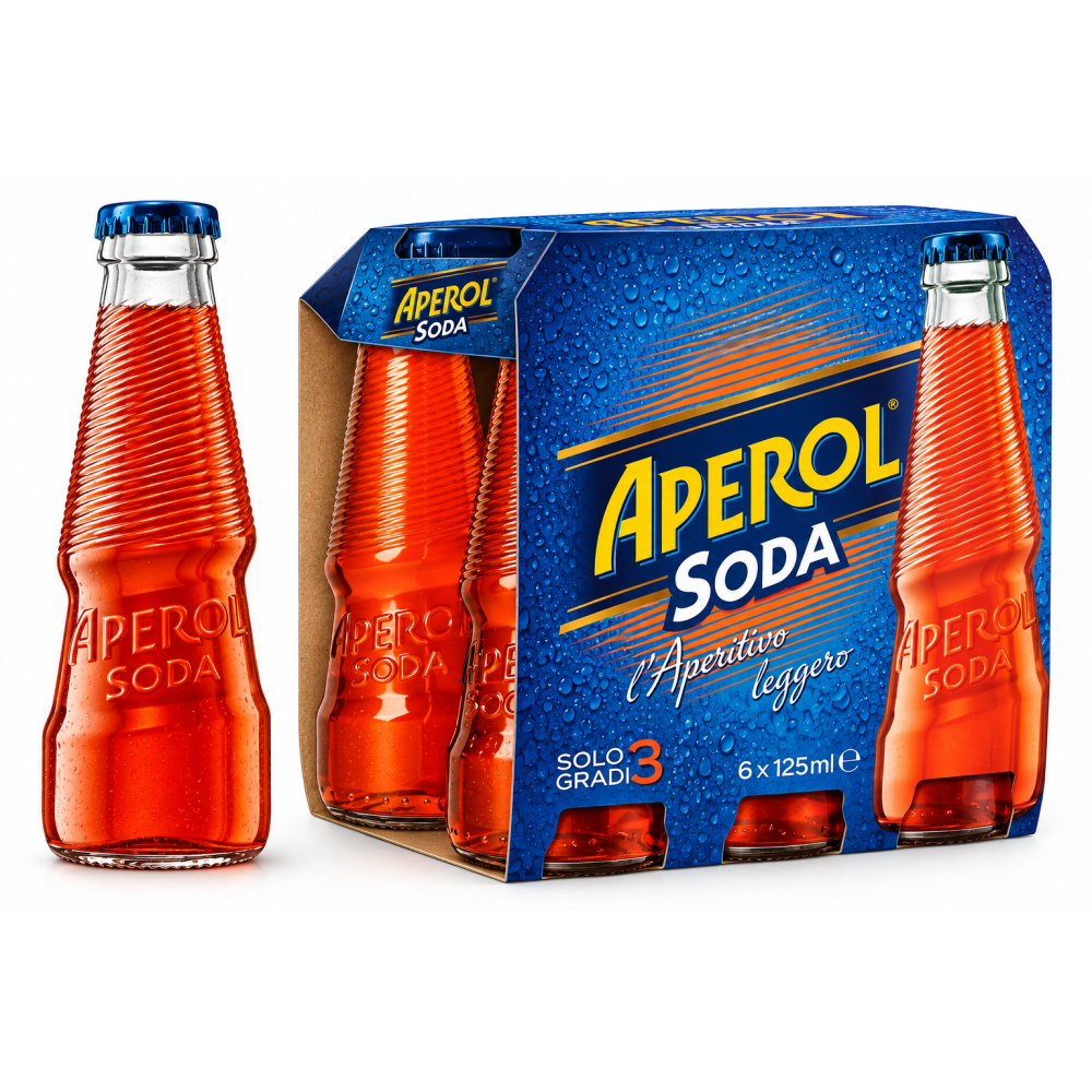Aperol soda alkoholický nápoj 3% 6x 125ml