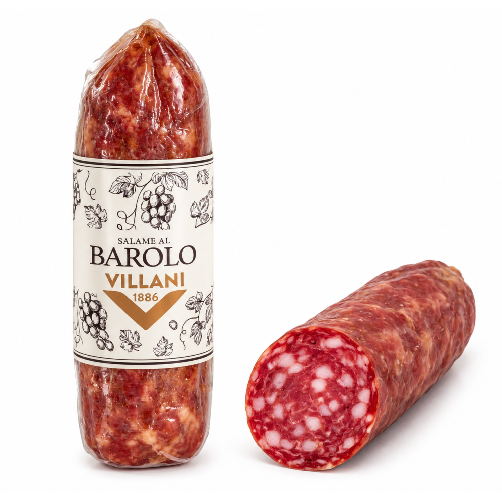 Villani vepřový salám s červeným vínem barolo 220g