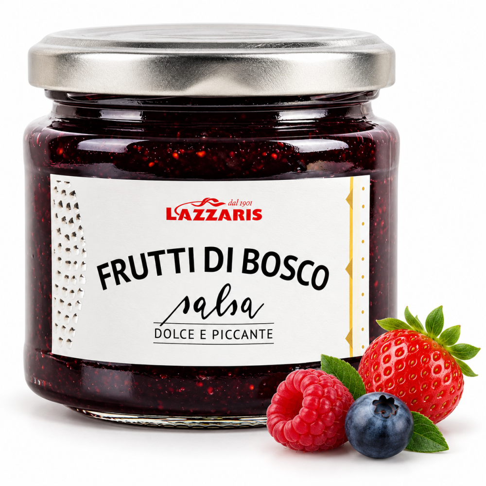 Lazzaris frutti di bosco pikantní salsa s lesním ovocem 130g