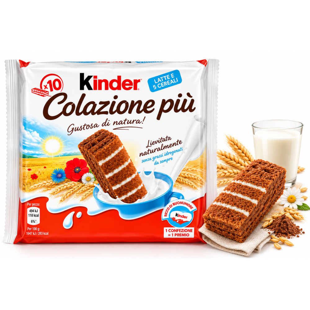 Ferrero Kinder Colazione Piú sladký dezert s cereáliemi 10ks 290g
