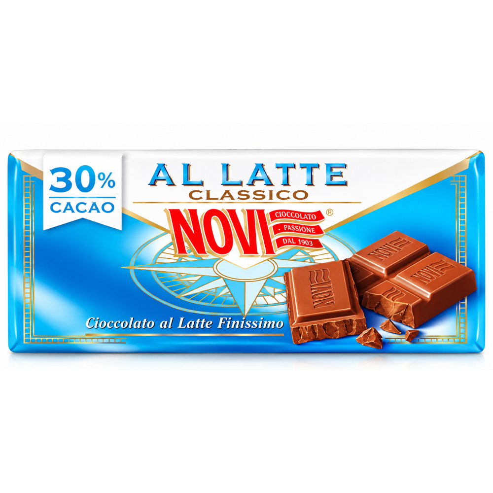 Novi al latte 30% kakaa klasická mléčná jemná čokoláda 100g