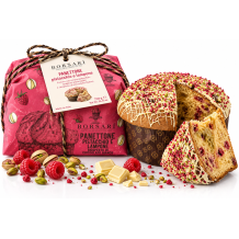 Borsari panettone vánoční bábovka s pistáciemi a malinami 750g