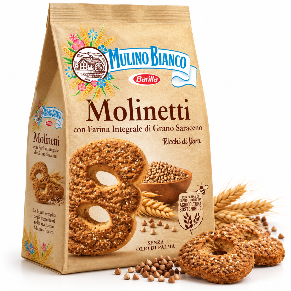 Mulino binco molinetti sušenky s třtinovým cukrem 350g