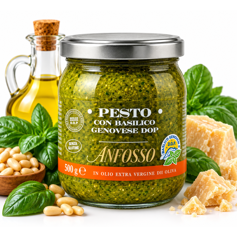Anfosso pesto genovese bazalkové pesto d.o.p. 500g