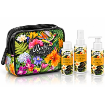 Rudy dárková sada v kosmetické tašce vanilka sprchový gel+parfemovaný sprej+tělový krém 3x100 ml