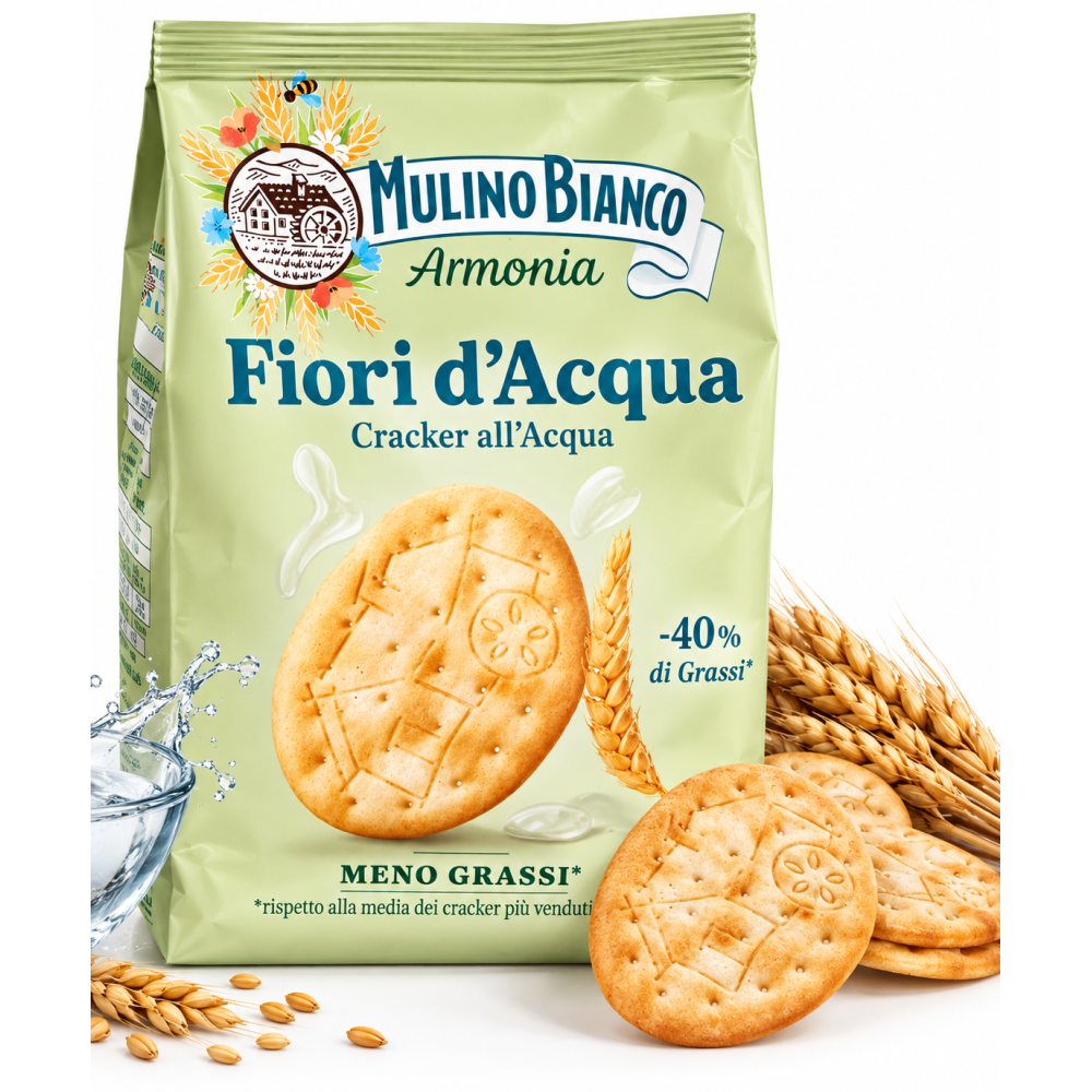 Mulino bianco fiori d´acqua krekry bez kvasnic 250g