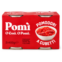Pomí rajčata oloupaná krájená na kostky 2x400g