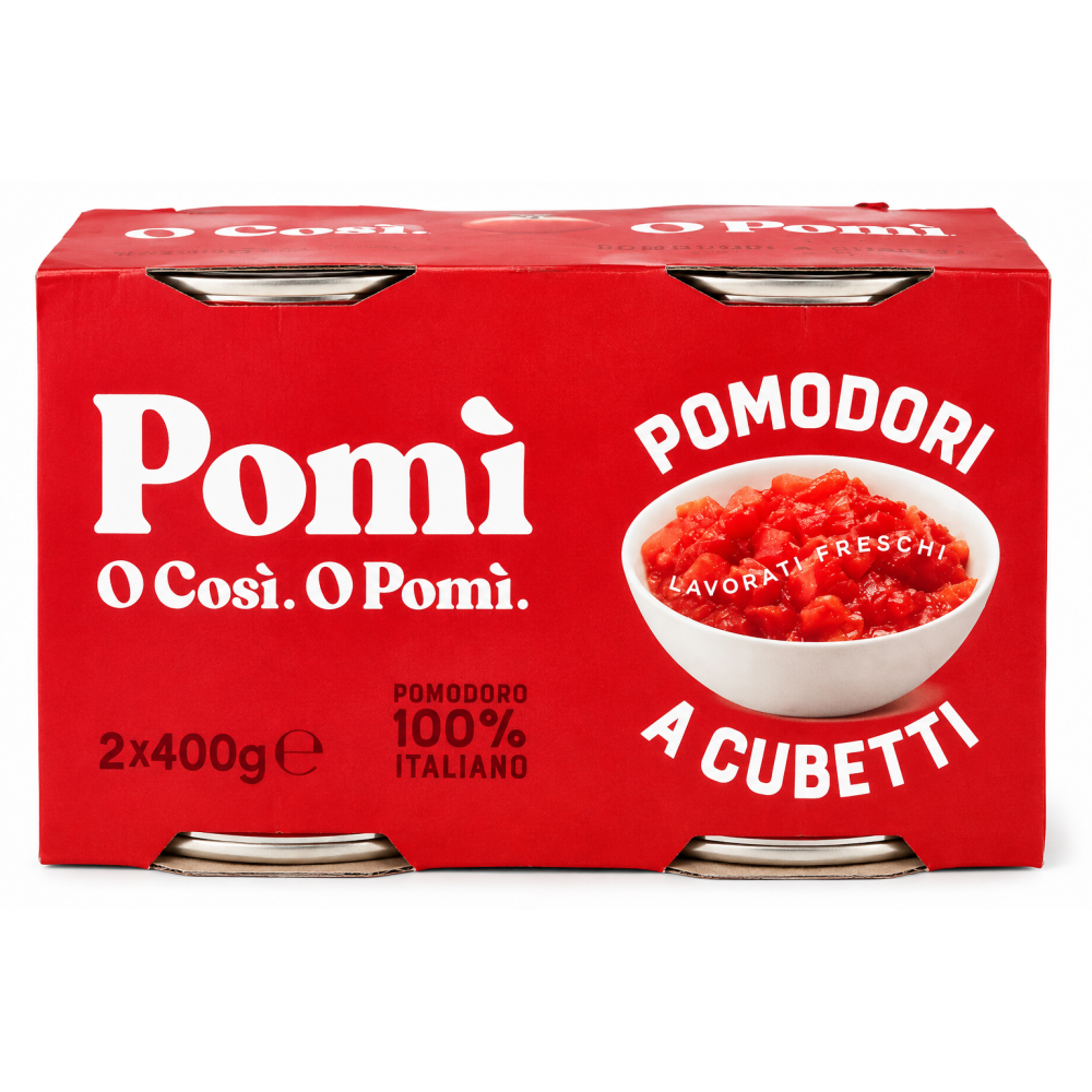 Pomí rajčata oloupaná krájená na kostky 2x400g