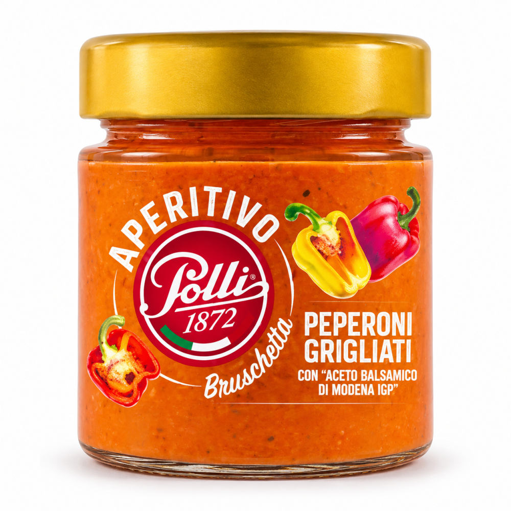 Polli aperitivo pomazánka na bruschettu z grilovaných paprik 140g