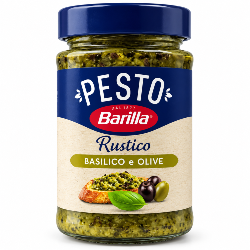 Barilla pesto rustico s bazalkou a olivami 200g