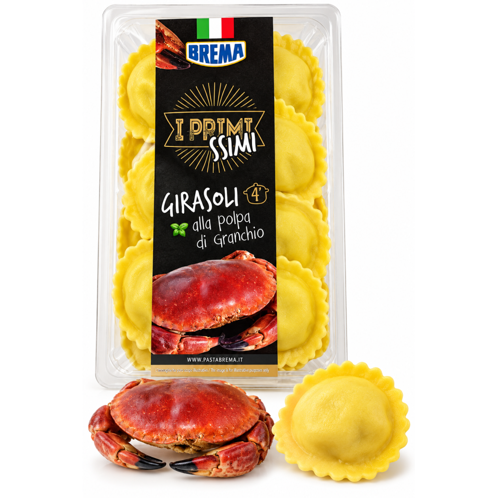 Brema i primissimi girasoli čerstvé plněné těstoviny krabím masem 250g