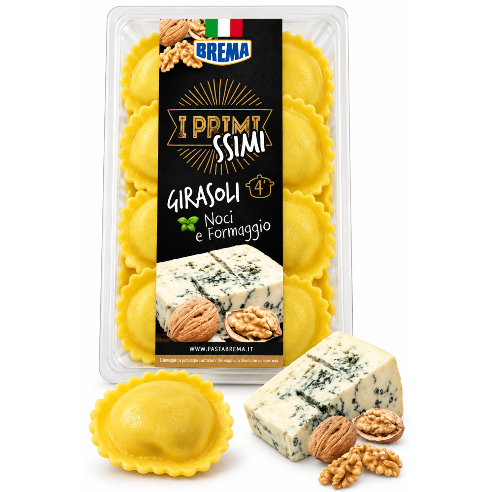 Brema i primissimi girasoli čerstvé plněné těstoviny sýry a ořechy 250g