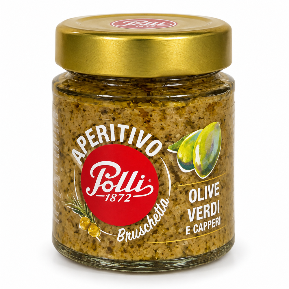 Polli aperitivo pomazánka na bruschettu ze zelených oliv a kapary 140g