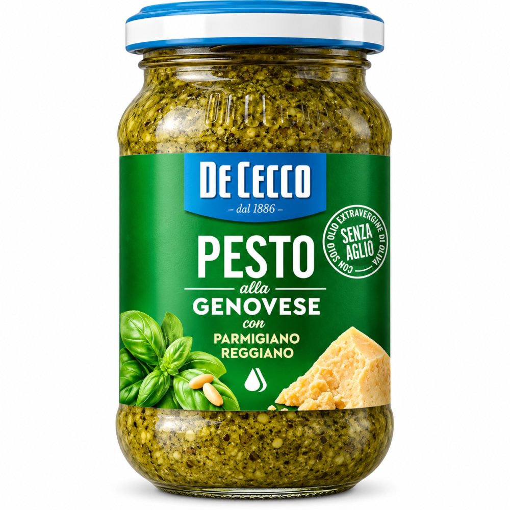 De cecco pesto alla genovese bazalkové pesto bez česneku 190g
