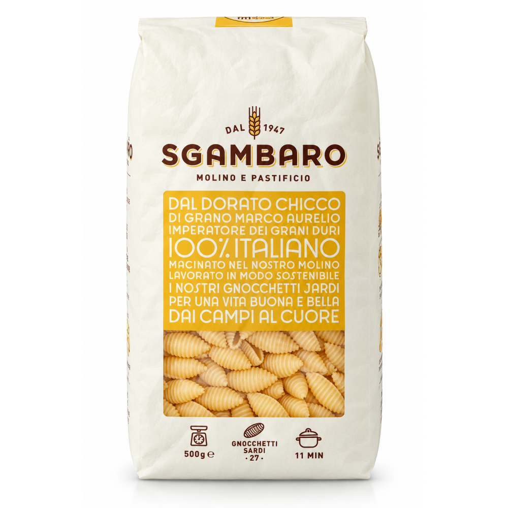 Sgambaro gnocchetti sardi sušené bezvaječné těstoviny traf.al bronzo 500g