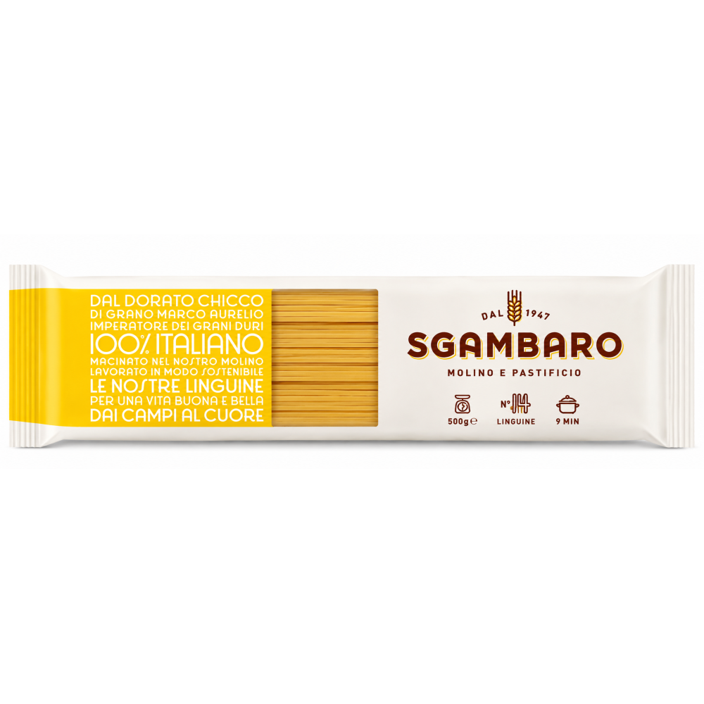 Sgambaro sušené bezvaječné těstoviny linguine traf.al bronzo  500g