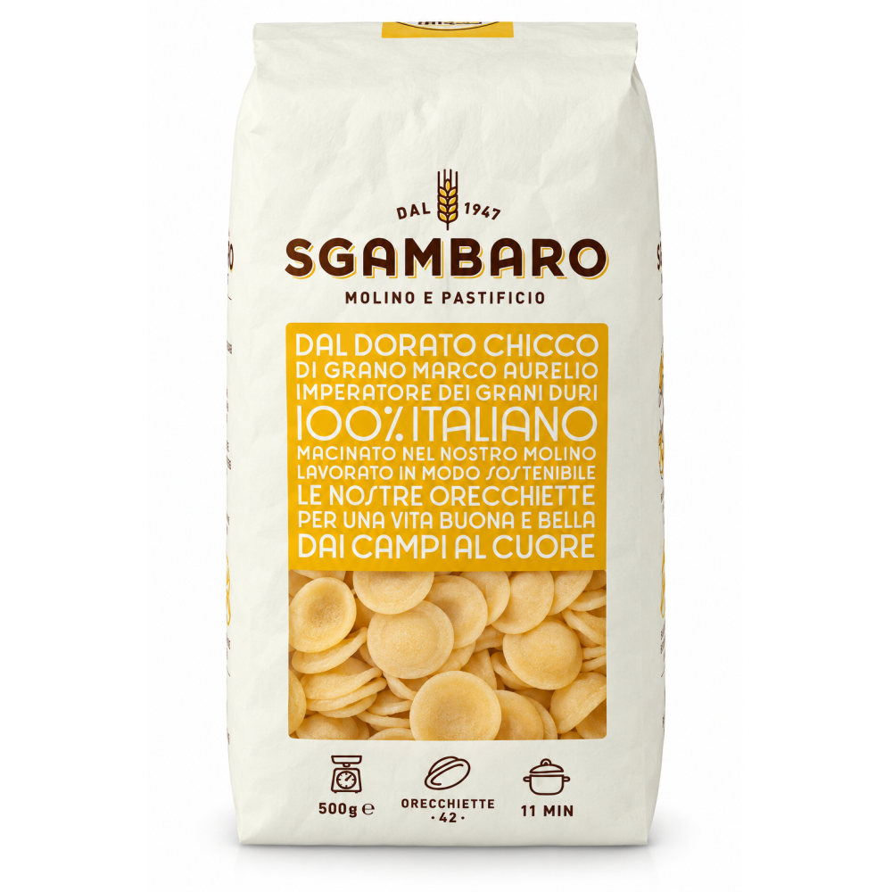 Sgambaro sušené bezvaječné těstoviny orecchiette traf.al bronzo 500g