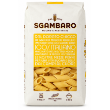 Sgambaro sušené bezvaječné těstoviny mezze penne traf.al bronzo 500g