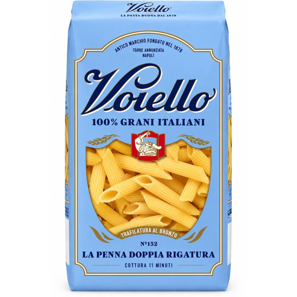 Voiello penne rigate trafilata al bronzo sušené bezvaječné těstoviny  500g