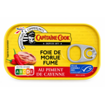 Capitaine cook foie de morue jemná tresčí játra uzená s pikantním kajenským pepřem 121g