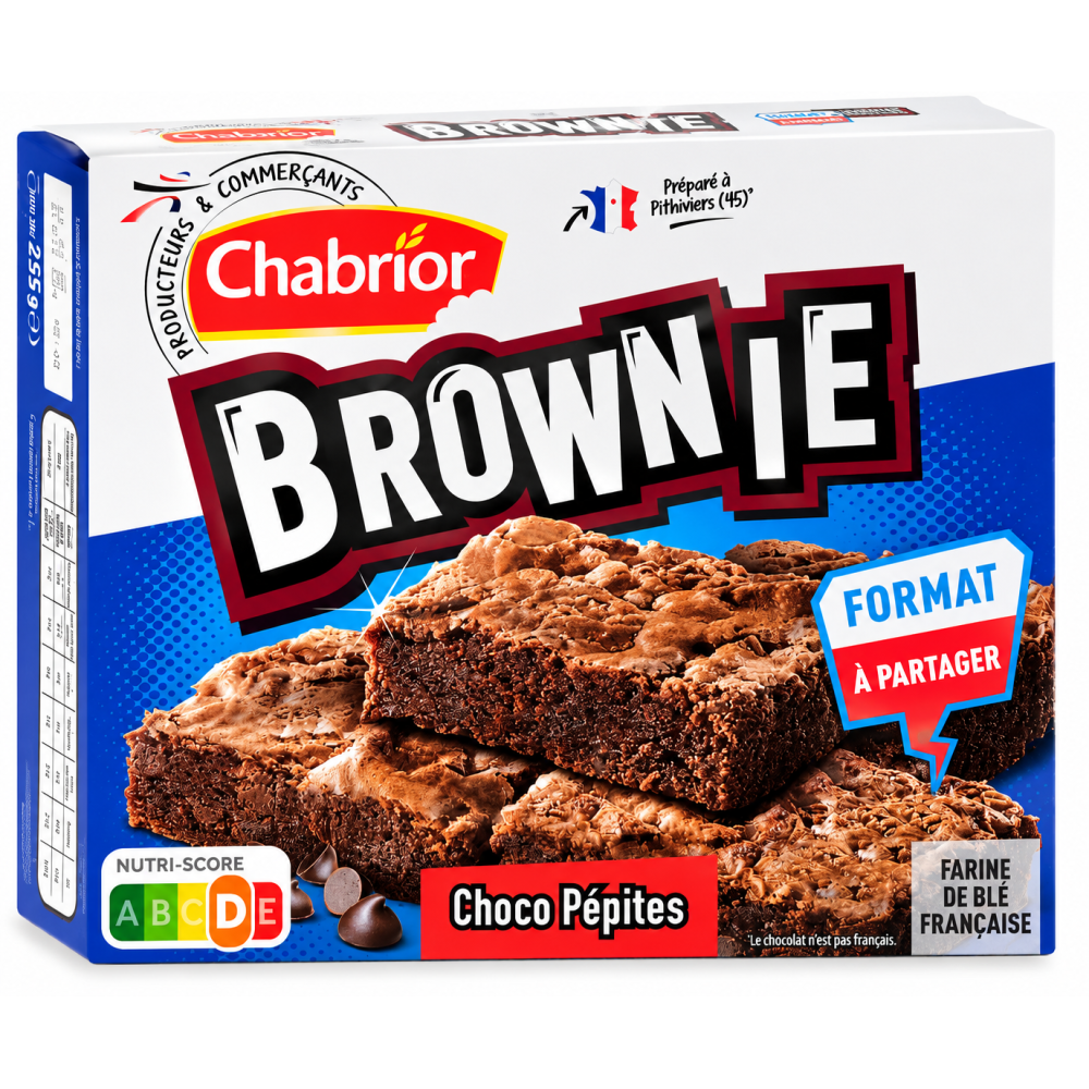 Chabrior brownie choco pépites čokoládový brownie s kousky čokolády 285g