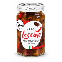 Citres černé olivy leccino bez pecek pikantní 290g