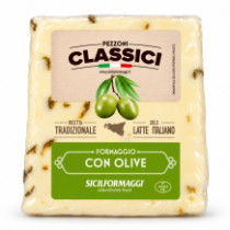Sicilformaggi pezzoni classici ovčí/kravský sýr s olivami 180g-200g