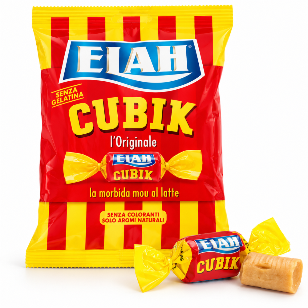 Elah cubik mléčné měkké karamelové bonbony 150g