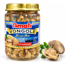 Amati mušle vongole ve vlastní šťávě 130g