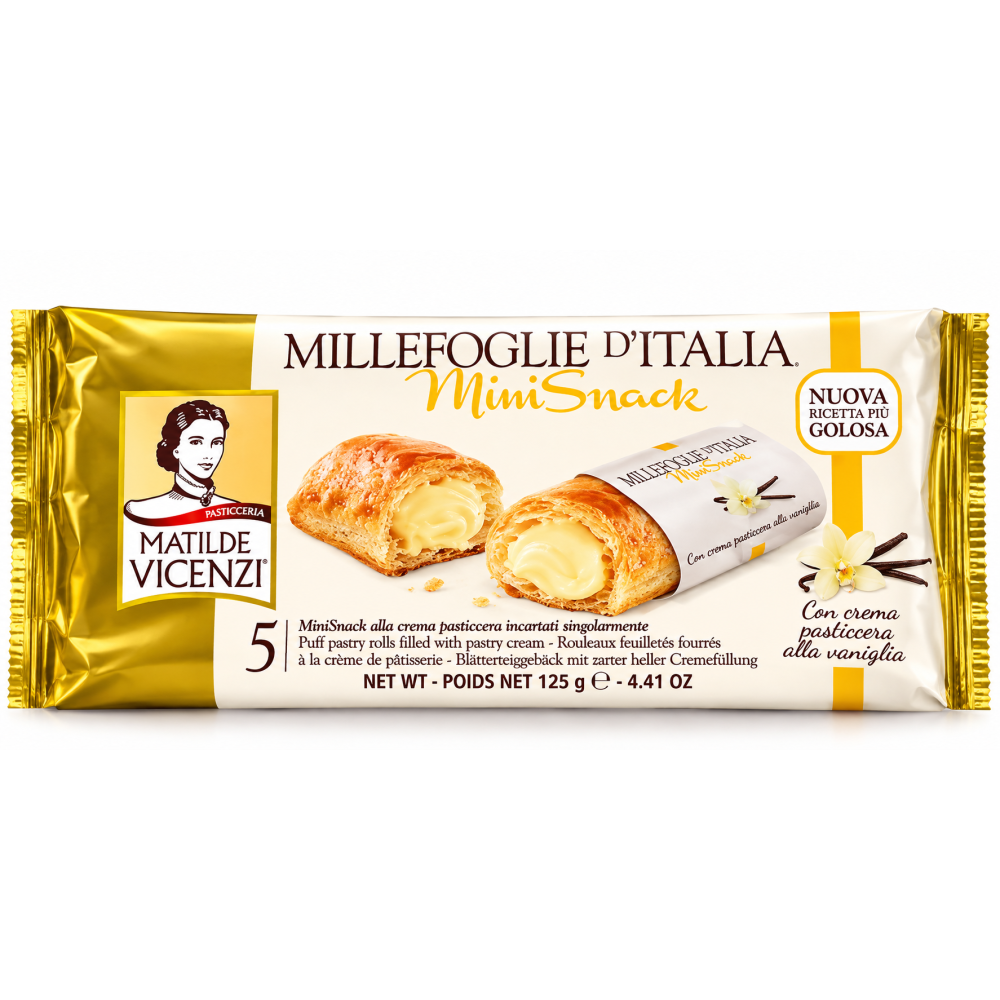 Matilde vincenzi millefoglie listový dezert s vanilkovým krémem 125g