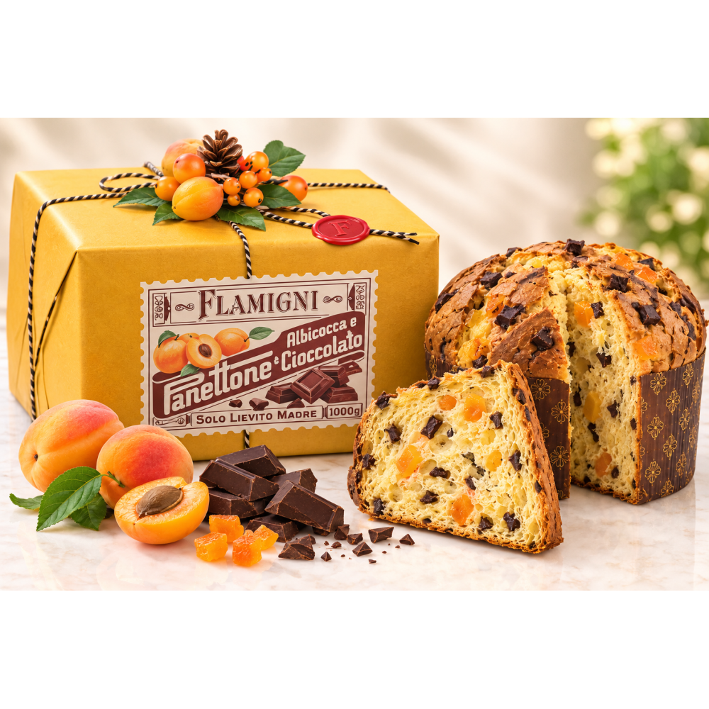 Flamigni panettone meruňka a čokoláda vánoční bábovka 1kg