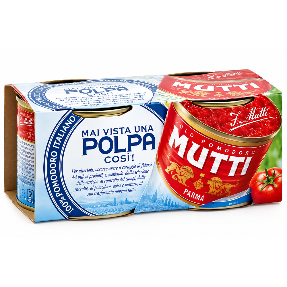 Mutti polpa krájená rajčata 2x 210g