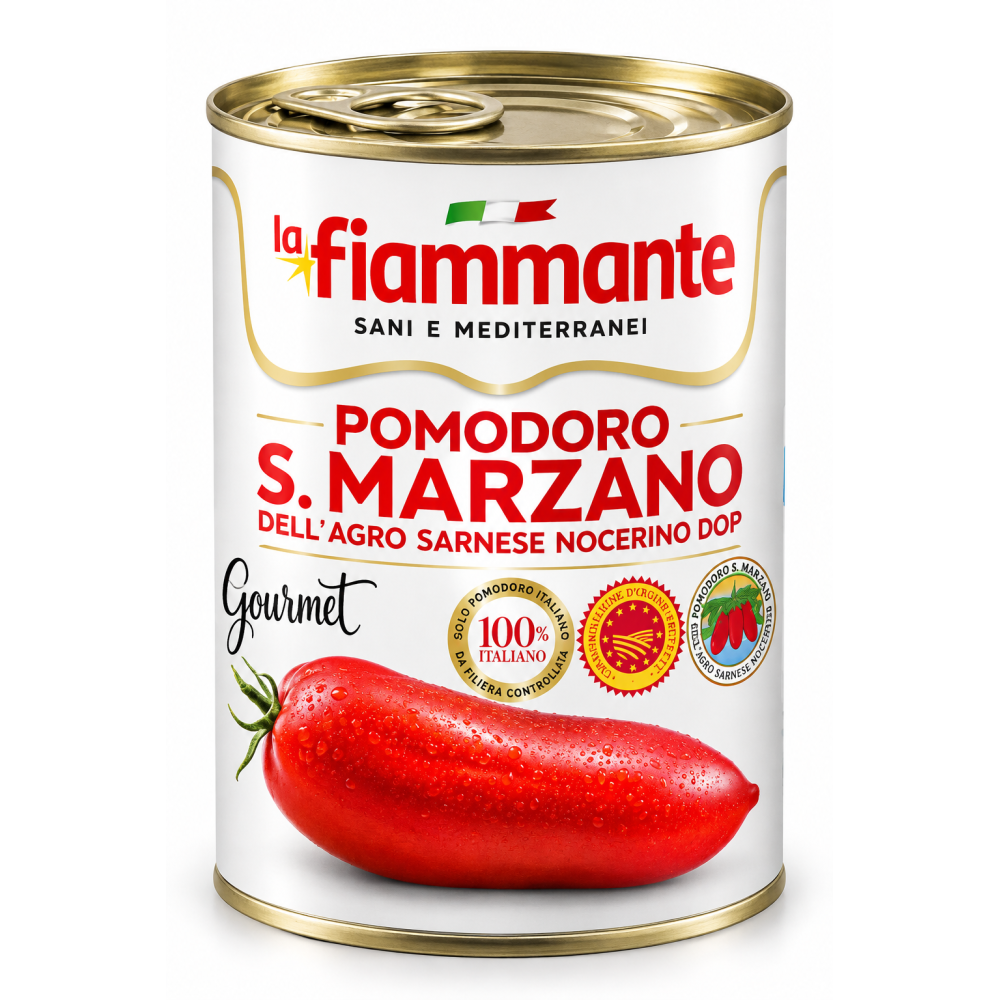 La fiammante rajčata san marzano loupaná 400g