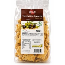 Drago tocchetti di focaccia slané krekry s olivami 150g